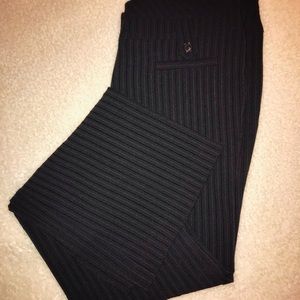 Black striped slacks